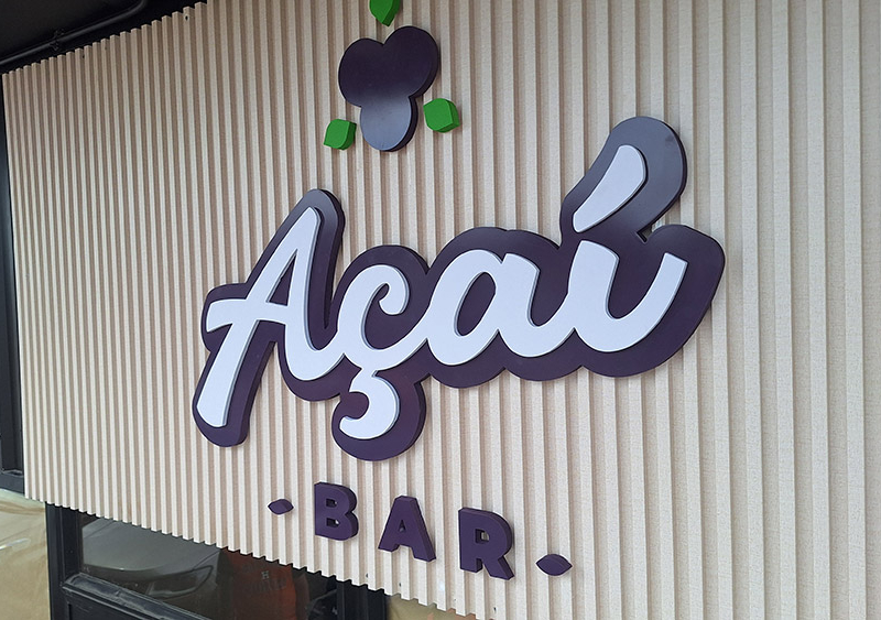 Açaí Bar — Logo Volumétrico