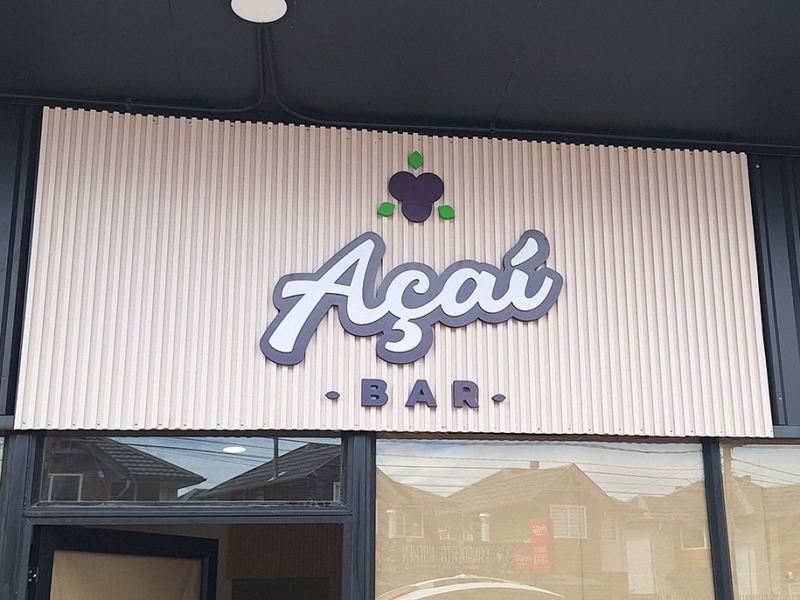 Açaí Bar — Logo volumétrico