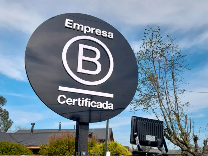 Singulares - Empresa B — Letrero de alucom con diseño volumétrico