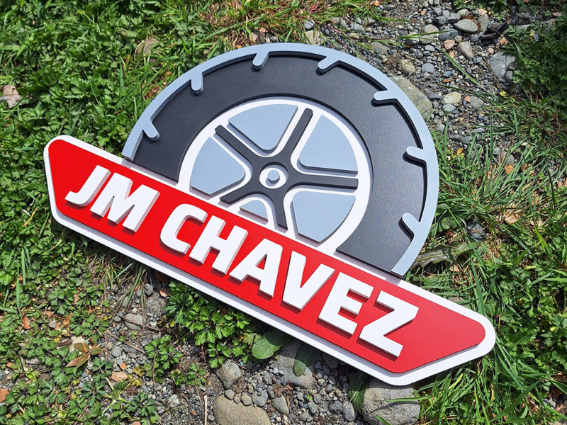 JM Chávez — Logo Volumétrico