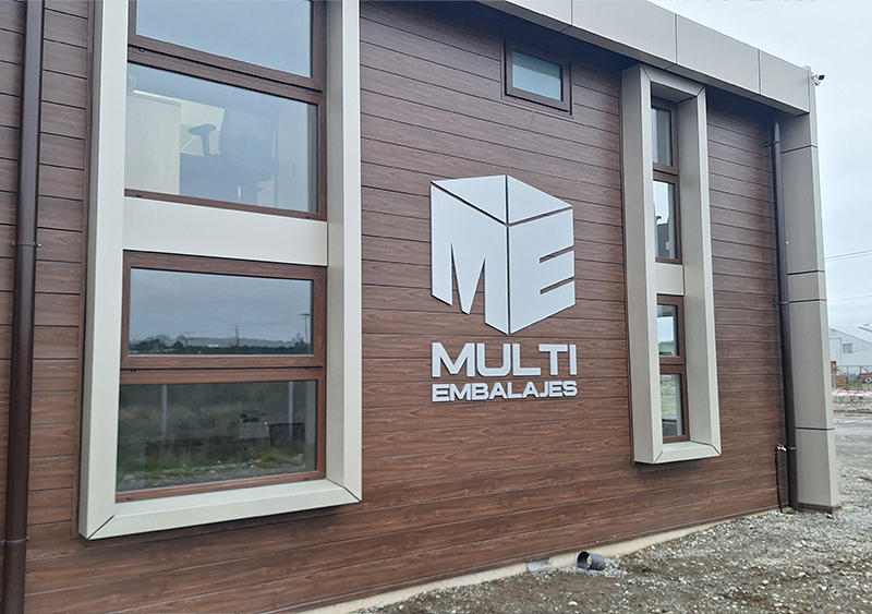 Multiembalajes — Logo corporeo exterior oficinas.